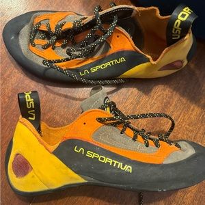 La Sportiva climbing shoes.